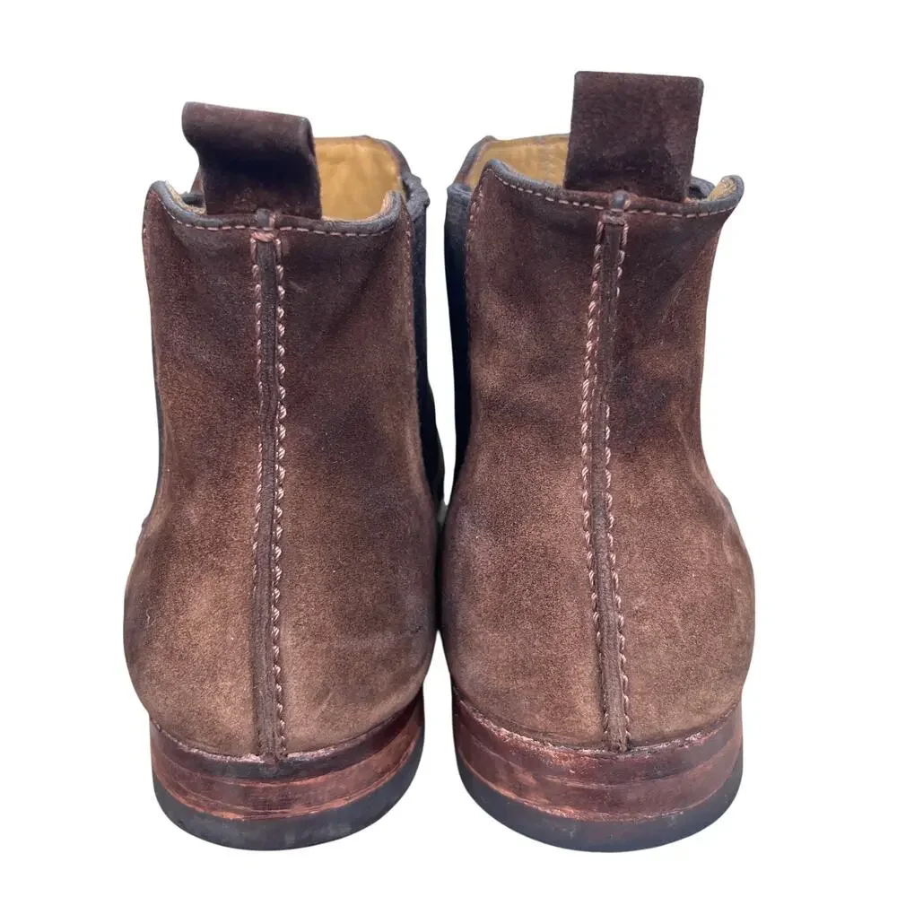 Coach Davis Men’s Brown Suede Italian Chelsea Boots  Size 10 D